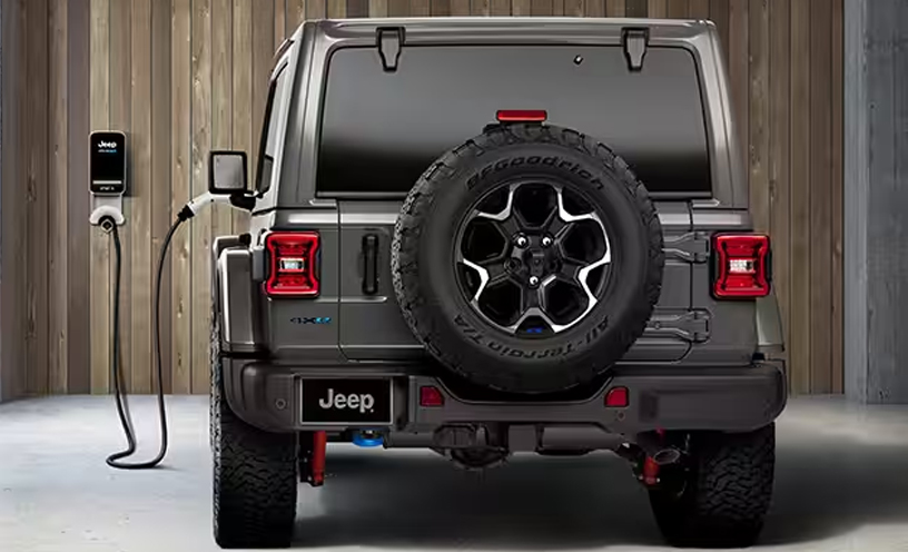 Optional equipment and packages are available on the Wrangler 4xe.